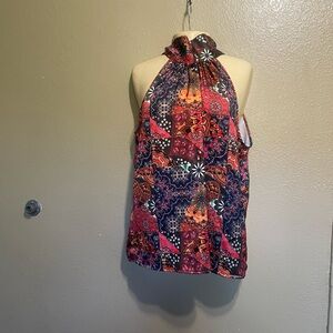Rachel Zoe Colorful Patchwork Halter Top perfect condition